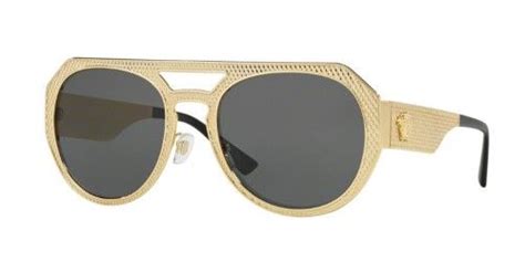 Versace Women's VE2175 Gold Metal Frame Sunglasses 60mm 